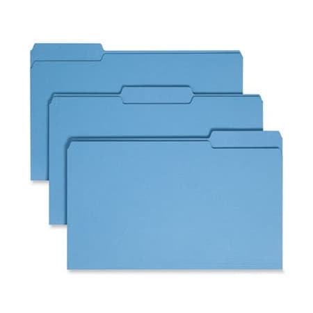 Smead Smead, COLORED FILE FOLDERS, 1/3-CUT TABS, LEGAL SIZE, BLUE, 100PK 17043